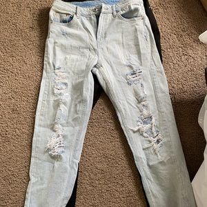 Ripped mom jeans